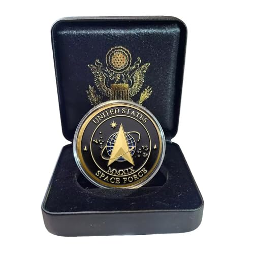 United States Space Force Challenge Münze mit Geschenkbox US Command - USA Military Veteran Military Gifts Coin for Men von YIQILAFADA