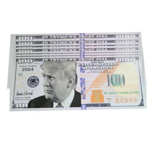 YIQILAFADA 50 Stück Donald Trump Bills, Präsident Donald Trump 100 Dollar Bill Make America Great Again von YIQILAFADA