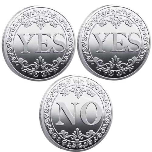 Yes No Decision Maker Challenge Coin Weissagungsmünze Glücksmünze von YIQILAFADA