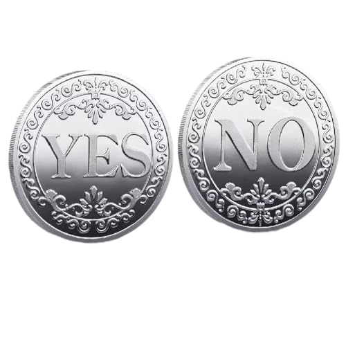 Yes No Decision Maker Challenge Coin Weissagungsmünze Glücksmünze von YIQILAFADA