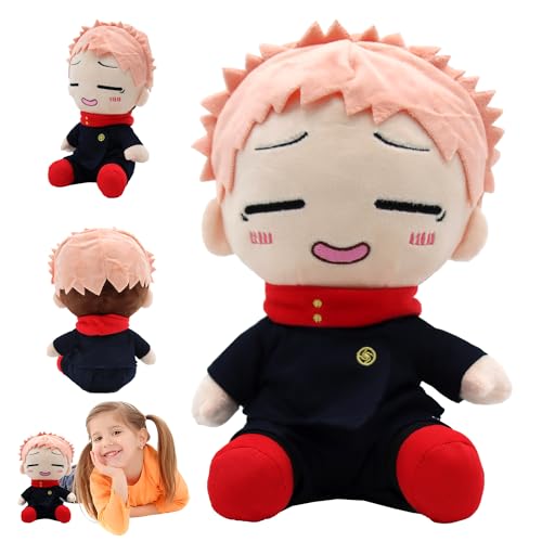 YISKY J-ujutsu K-aisen Plüschtier, Itadori Yuji Anime Plüschpuppe, Jujuts Kaise Plush Toy, Itadori Yuji Plush Doll, Itadori Yuji Figuren Stoffpuppen, Itadori Yuji Kuscheltier, für Jungen und Mädchen von YISKY