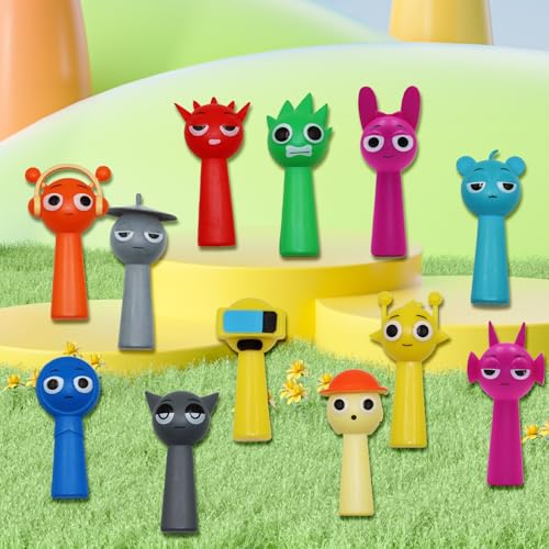 Sprunki Figuren, 12PCS Sprunki Spielzeugfiguren Set, Bunte Sprunki Action Figures, Sprunki Cake Topper, Horror Spiele Sprunki Charakter Skulptur, für Kinder und Erwachsene, Gamer und Deko von YISKY