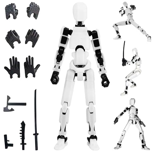 T13 Action Figures, 3D Printed Multi-Jointed Movable Figures, T13 Actionfigur, Lucky T13 Action Figure mit Waffen, 13 Articulated Robot, Dummy Action Figures, T13 Actionfigur Desktop-Dekorationen von YISKY