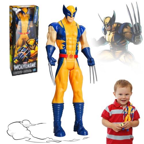 Wolverine Action Figure,30 cm Hero Serie Action Wolverine Figur,Wolverine Modell Spielzeug,Party Wolverine Figur,Super Freunde Action Figuren,Hero Figuren für Kinder ab 4 Jahren Geburtstagsgeschenk von YISKY