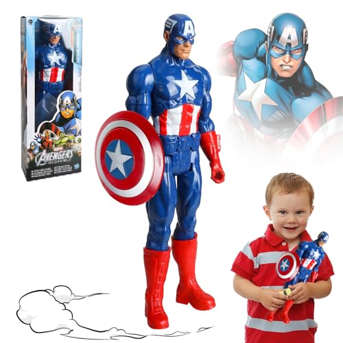 Captain America Action Figure,30cm Hero Serie Action Captain America Figur,Captain America Modell Spielzeug,Party Captain America Figur,SuperFreunde Action Figuren fürKinder Jahren Geburtstagsgeschenk von YISKY