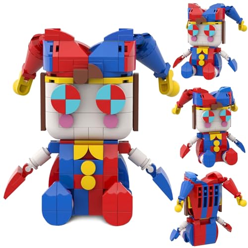 YISKY Digitales Zirkus Bausteinset, 10cm Digtal Circu Pomni Spielzeug Building Block, Mini Digtal Circu Figuren Bricks, Pomni Circu Building Block, Geschenk für Kinder, Fans, Jungen und Mädchen von YISKY