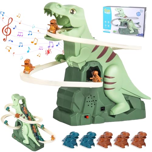 Dinosaurier Kletterspielzeug, Dino-Rutsche, Dinosaur Climbing Roller Coaster Toy, Dinosaurier-Kletterrutsche Achterbahn, Dino Slide Track mit Licht und Musik, Dinosaurier Kletterrutsche Spielzeug Dinosaurier Kletterspielzeug, Dino-Rutsche, Dinosaur Climbing Roller Coaster Toy, Dinosaurier-Kletterrutsche Achterbahn, Dino Slide Track mit Licht und Musik, Dinosaurier Kletterrutsche Spielzeug von YISKY