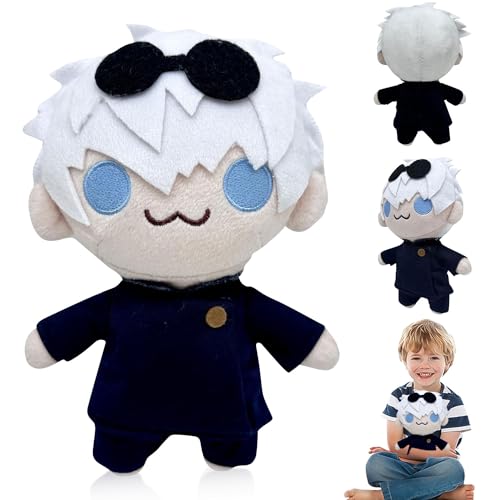 Gojo Satoru Plüschtier, 22 CM Gojo and Geto Plush, Jujutsu Kaisen Plüschtier, Gojo und Jujutsu Plüsch Kaisen Plüschtier, Jujutsu Kaisen Plush Toy, Gojo Plüschpuppenspielzeug, für Jungen und Mädchen von YISKY