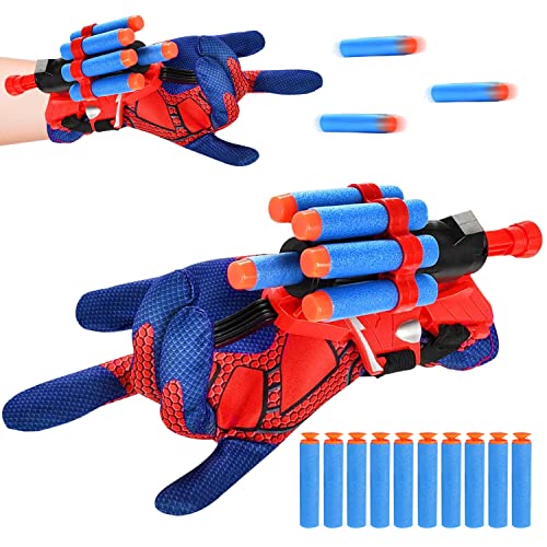 YISKY Handschuh Launcher, Spider Launcher Handschuhe, Spider Kunststoff Handschuh, Handgelenk Launcher Set, Hero Launcher Handgelenk Spielzeug Set, Lustiges Lernspielzeug Kostüm Requisiten für Kinder von YISKY