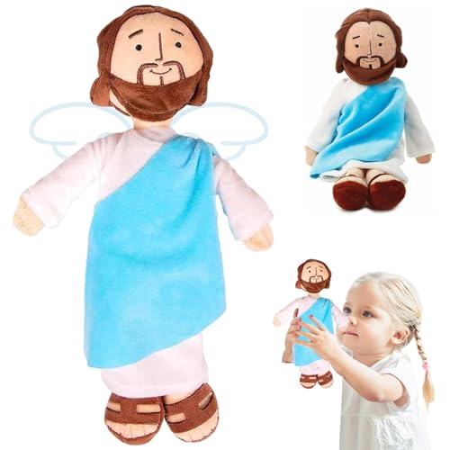 YISKY My Friend Jesus Plush, 32 cm Jesus Plush Toy, Jesus Plüschpuppe, Jesus Puppe, Jesus Plüschtier, Jesus Plüsch-Puppe, Jesus Plüschfigur, Jesus Plüsch Spielzeug, Geschenke für Heim Party Dekor von YISKY