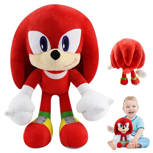 YISKY S-onic Tails Kuscheltier, 30cm Kinder S-onic Plüschpuppen, S-onic Plüschfigur, Cartoon Anime S-onic Spielzeug Plüsch, S-onic Knuckles Plüschtier, Gefüllte Plüsch für Jungen Mädchen Geburtstage von YISKY