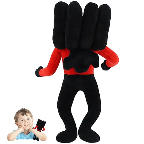 YISKY Sk-ibidi to-ilet Plush, 32cm Sk-ibidi to-ilet Cartoon Plush Doll, Sk-ibidi to-ilet Toy, Stuffed Sk-ibidi to-ilet Plush Figure, Titan Speakerman Stuffed Toys, Plüschtier für Spielfans (Rot) von YISKY