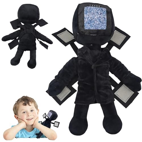 YISKY Titan TV Man Plush Toy, 25cm Toilet Doll, Toilet Plüschtier, Plush Figures, Toiletten Tv Man, Horror Adventure Game Figures Toy von YISKY