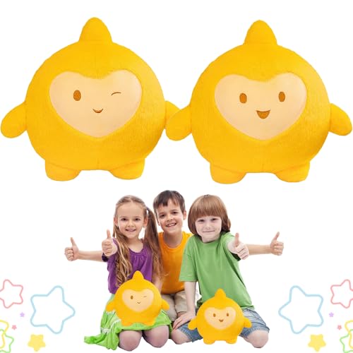 YISKY Wish Stern Kuscheltier, 2 Stück Plüschtier Wish Star 26CM, Wunschstern Plüschtier, Star Kuscheltiere, Cartoon Star Plush Doll, Geschenk für Geburtstag von YISKY