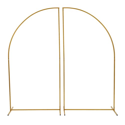 Metal Arch Backdrop Stand Hochzeitsbogen-Hintergrundständer Ballon 5.91ft Arched Frame Ständer für Hochzeit Zeremonie Party (Gold) von YISSALE