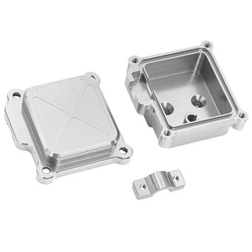 YIUPEDRFG 1 stücke Empfänger Box 14210 14209 Aluminium Legierung Für On Road Fahrzeuge CNC Gefräste RC Auto Zubehör Ersatzteile, Silber von YIUPEDRFG