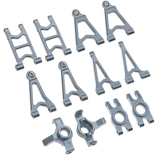 YIUPEDRFG 12 stücke Vorne Hinten Portal Achse DIY Kit 14303 14302 14301 Aluminium Legierung Für On Road Fahrzeuge CNC Gefräste RC Auto Zubehör, Titan von YIUPEDRFG