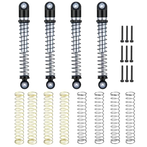 YIUPEDRFG Crawler Vorne Hinten Stoßdämpfer Für 1/24 Aluminium Legierung SCX24 Crawler Glatt 4 stücke RC Auto Zubehör Ersatzteile, Titan von YIUPEDRFG