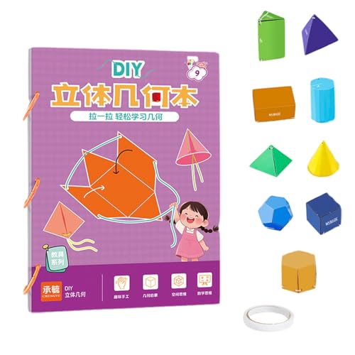 YIUPEDRFG Solide Geometrie Challenge Pull String 3D Geometrie Buch für Spaß beim Lernen Papier Pull String 3D Lernbuch, 9 Bilder YIUPEDRFG Solide Geometrie Challenge Pull String 3D Geometrie Buch für Spaß beim Lernen Papier Pull String 3D Lernbuch, 9 Bilder von YIUPEDRFG