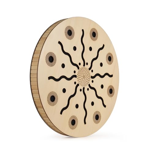 YIWEOG 30,5 cm Ozeantrommel, ethnisches Percussion-Instrument, Holztrommel für Zuhause, Partyzubehör, Onomatopoeische Musik, tragbares Handtrommel, Instrument, natürliche Farbe, Klangtherapie YIWEOG 30,5 cm Ozeantrommel, ethnisches Percussion-Instrument, Holztrommel für Zuhause, Partyzubehör, Onomatopoeische Musik, tragbares Handtrommel, Instrument, natürliche Farbe, Klangtherapie von YIWEOG