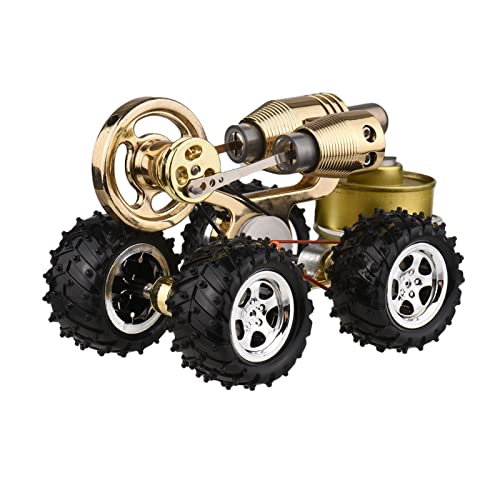 YIWEOG Stirling Motor Kit Strom Generator Heißluft Auto Motor Modell Physikalischer Generator Modell mit Schwungrad Design Wissenschaftsexperiment DIY Bildung Spielzeug für Lehrer Erwachsene Kinder von YIWEOG