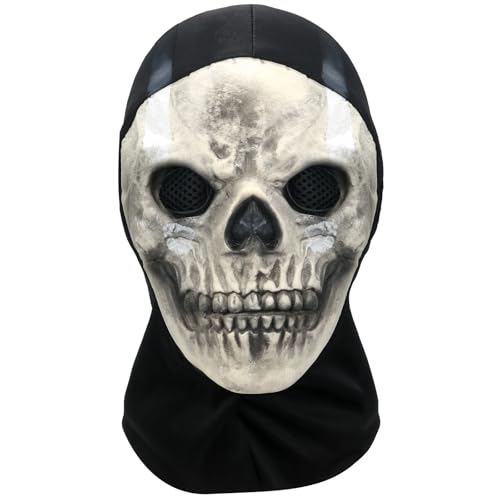 YIZHIXIANGQ Halloween Totenkopf Maske, Vollkopf Schädel Maske, Halloween Maske Totenkopf, Halloween Maske Skelett, Halloween Ghost Maske für Gruselparty, Fastnacht, Rollenspiele von YIZHIXIANGQ