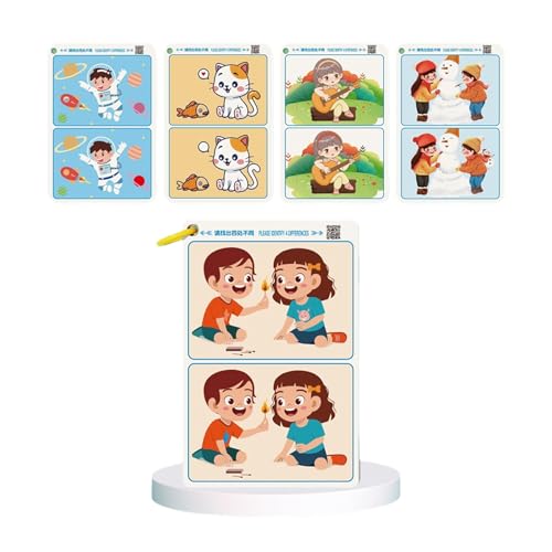 32 Karten, Fokussiertraining, Finden Sie den Unterschied, Spiel für Kinder ab 3 Jahren, Karten für Beobachtungsfähigkeiten 32 Karten, Fokussiertraining, Finden Sie den Unterschied, Spiel für Kinder ab 3 Jahren, Karten für Beobachtungsfähigkeiten von YIZITU