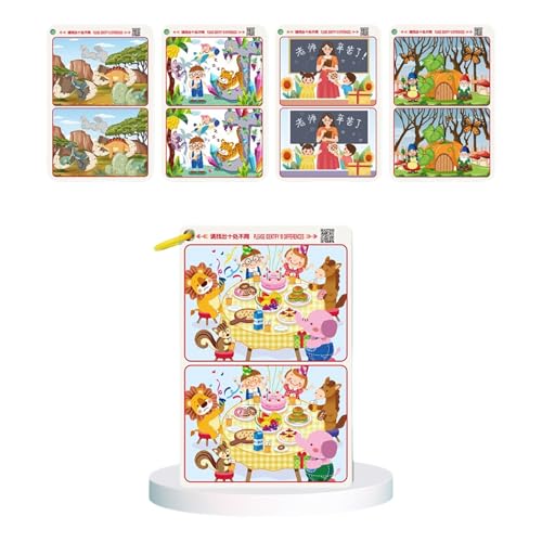 32 Karten, Fokussiertraining, Finden Sie den Unterschied, Spiel für Kinder ab 3 Jahren, Karten für Beobachtungsfähigkeiten 32 Karten, Fokussiertraining, Finden Sie den Unterschied, Spiel für Kinder ab 3 Jahren, Karten für Beobachtungsfähigkeiten von YIZITU