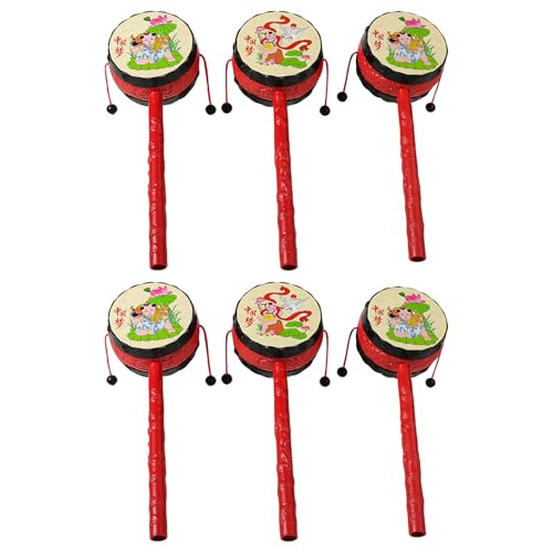 Affentrommeln Rassel Trommel Rassel Spielzeug Schütteln Kind Lernspielzeug Chinesisches traditionelles Schlaginstrument Affe Affentrommeln Rassel Trommel Rassel Spielzeug Schütteln Kind Lernspielzeug Chinesisches traditionelles Schlaginstrument Affe von YIZITU