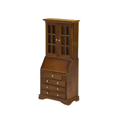 Antikes Miniatur-Schrank 1/12 Holz Puppenhäuser Möbel Realistisches Bücherregal mit funktionaler Schublade für Szene Display Puppenhäuser Möbel Antikes Miniatur-Schrank 1/12 Holz Puppenhäuser Möbel Realistisches Bücherregal mit funktionaler Schublade für Szene Display Puppenhäuser Möbel von YIZITU