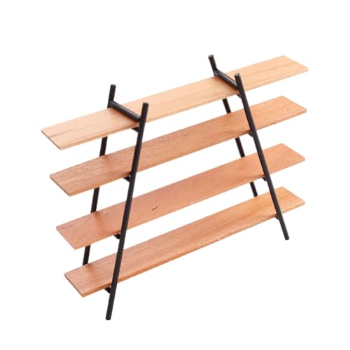 Bücherregal aus Holz, 4 Ebenen, Organizer für Puppenhäuser im Maßstab 1:12, Dekoration, Wohnzimmer, Modell, Zubehör, Holz, Puppenhäuser, Lagerregal Bücherregal aus Holz, 4 Ebenen, Organizer für Puppenhäuser im Maßstab 1:12, Dekoration, Wohnzimmer, Modell, Zubehör, Holz, Puppenhäuser, Lagerregal von YIZITU