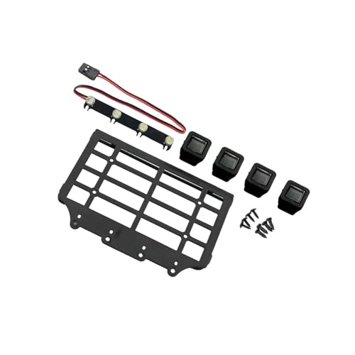 Ferngesteuerter Auto-Dachträger mit LED-Lichtern für Modelle im Maßstab 1 12 Metall Gepäckträger Upgrade Teile Fotografie Requisiten Ferngesteuerter Auto-Dachträger mit LED-Lichtern für Modelle im Maßstab 1 12 Metall Gepäckträger Upgrade Teile Fotografie Requisiten von YIZITU