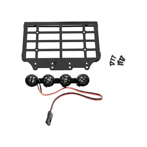 Ferngesteuerter Auto-Dachträger mit LED-Lichtern für Modelle im Maßstab 1 12 Metall Gepäckträger Upgrade Teile Fotografie Requisiten Ferngesteuerter Auto-Dachträger mit LED-Lichtern für Modelle im Maßstab 1 12 Metall Gepäckträger Upgrade Teile Fotografie Requisiten von YIZITU