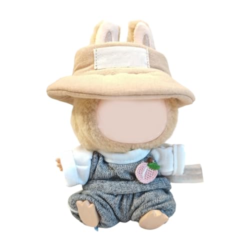 Kreatives Puppen-Outfit für 15 cm sitzenden Overall und Hut-Set, Kostüm, beliebtes Styling-Zubehör Kreatives Puppen-Outfit für 15 cm sitzenden Overall und Hut-Set, Kostüm, beliebtes Styling-Zubehör von YIZITU