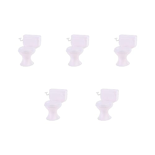 Miniatur Möbel Vintage Badezimmer Modell Weiß Toilette Baby Pretend Augen Augäpfel Füllung für Stofftiere Häkeln Foto Booth Requisiten Party Brille Lustige Brille Erwachsene von YIZITU