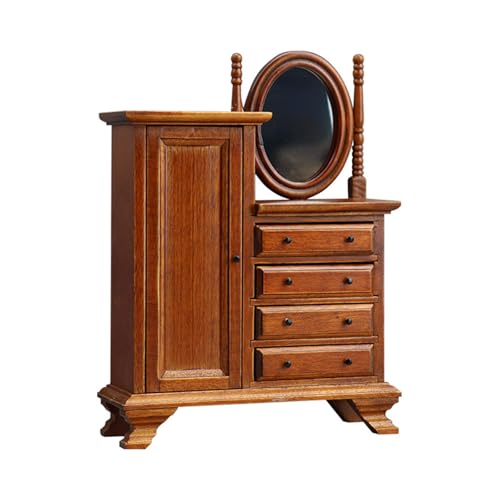 Puppenhaus Möbel Spielzeug 1:12 Maßstab Puppenhäuser Miniaturmöbel Holz Schminktisch Dekoration Zubehör Schlafzimmer Schminktisch Puppenhaus Möbel Spielzeug 1:12 Maßstab Puppenhäuser Miniaturmöbel Holz Schminktisch Dekoration Zubehör Schlafzimmer Schminktisch von YIZITU