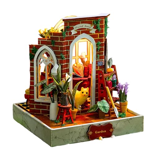 Retro-Stile, beleuchtete Puppenhäuser, Modellprojekt-Kits, Miniatur-Szenen-Kits zum Basteln, mit einfacher Montage, Sammler-Modell-Bastelprojekt Retro-Stile, beleuchtete Puppenhäuser, Modellprojekt-Kits, Miniatur-Szenen-Kits zum Basteln, mit einfacher Montage, Sammler-Modell-Bastelprojekt von YIZITU