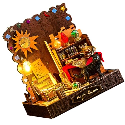 Retro-Stile, beleuchtete Puppenhäuser, Modellprojekt-Kits, Miniatur-Szenen-Kits zum Basteln, mit einfacher Montage, Sammler-Modell-Bastelprojekt Retro-Stile, beleuchtete Puppenhäuser, Modellprojekt-Kits, Miniatur-Szenen-Kits zum Basteln, mit einfacher Montage, Sammler-Modell-Bastelprojekt von YIZITU