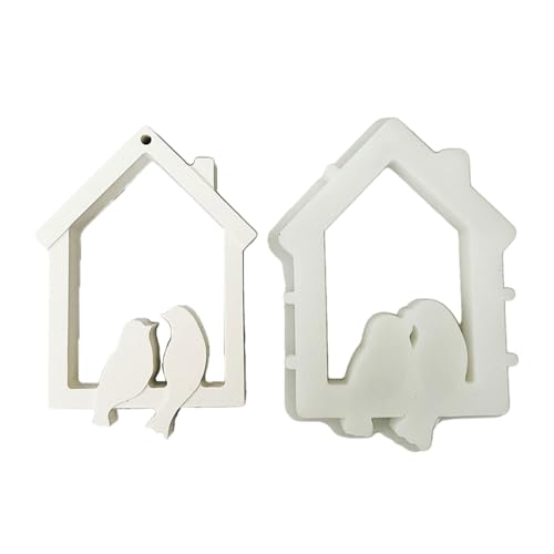 Silicone Mould Birds House Castings Mould Plasters Molds Birds Resins Molds Hanging Ornament Mould Home Decorations von YIZITU