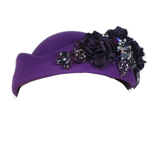 YIZITU 1. Britisch inspirierter bestickter Hut, verstellbar, Unisex-Design, Schmuckstein-Details, leicht, 11 Farben, Unisex mit Schmucksteinen YIZITU 1. Britisch inspirierter bestickter Hut, verstellbar, Unisex-Design, Schmuckstein-Details, leicht, 11 Farben, Unisex mit Schmucksteinen von YIZITU