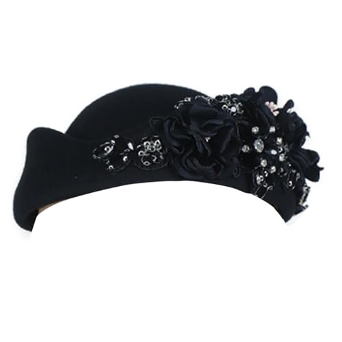 YIZITU 1. Britisch inspirierter bestickter Hut, verstellbar, Unisex-Design, Schmuckstein-Details, leicht, 11 Farben, Unisex mit Schmucksteinen YIZITU 1. Britisch inspirierter bestickter Hut, verstellbar, Unisex-Design, Schmuckstein-Details, leicht, 11 Farben, Unisex mit Schmucksteinen von YIZITU