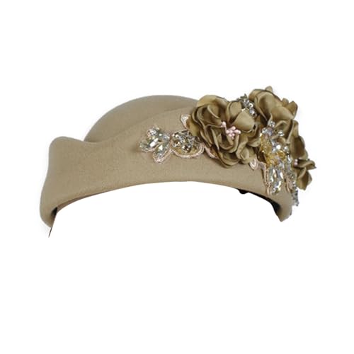 YIZITU 1. Britisch inspirierter bestickter Hut, verstellbar, Unisex-Design, Schmuckstein-Details, leicht, 11 Farben, Unisex mit Schmucksteinen YIZITU 1. Britisch inspirierter bestickter Hut, verstellbar, Unisex-Design, Schmuckstein-Details, leicht, 11 Farben, Unisex mit Schmucksteinen von YIZITU