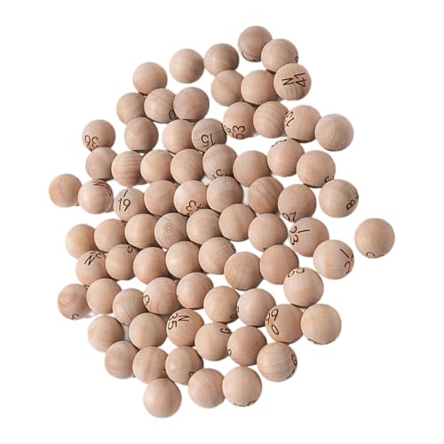 YIZITU Bingo-Kugeln aus Holz, große Zahlen, Buchstaben, leicht lesbar, für Zimmer, Partys, Familienunterhaltung, leicht lesbar, 75 Stück YIZITU Bingo-Kugeln aus Holz, große Zahlen, Buchstaben, leicht lesbar, für Zimmer, Partys, Familienunterhaltung, leicht lesbar, 75 Stück von YIZITU