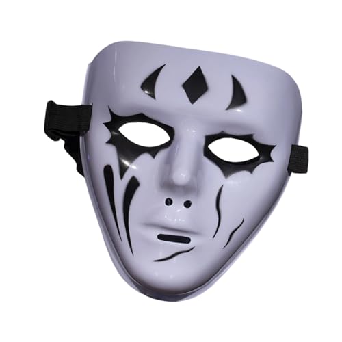 YIZITU Handbemalte Halloween-Maske, Maskerade, Straßentanz, Dämonen, Step-Dance-Maske, für Cosplay, Party, Halloween YIZITU Handbemalte Halloween-Maske, Maskerade, Straßentanz, Dämonen, Step-Dance-Maske, für Cosplay, Party, Halloween von YIZITU