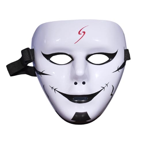 YIZITU Handbemalte Halloween-Maske, Maskerade, Straßentanz, Dämonen, Step-Dance-Maske, für Cosplay, Party, Halloween YIZITU Handbemalte Halloween-Maske, Maskerade, Straßentanz, Dämonen, Step-Dance-Maske, für Cosplay, Party, Halloween von YIZITU