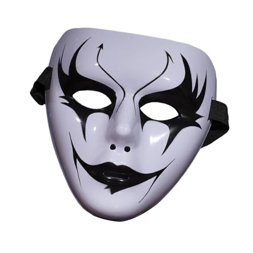 YIZITU Handbemalte Halloween-Maske, Maskerade, Straßentanz, Dämonen, Step-Dance-Maske, für Cosplay, Party, Halloween YIZITU Handbemalte Halloween-Maske, Maskerade, Straßentanz, Dämonen, Step-Dance-Maske, für Cosplay, Party, Halloween von YIZITU