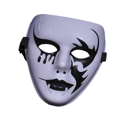 YIZITU Handbemalte Halloween-Maske, Maskerade, Straßentanz, Dämonen, Step-Dance-Maske, für Cosplay, Party, Halloween YIZITU Handbemalte Halloween-Maske, Maskerade, Straßentanz, Dämonen, Step-Dance-Maske, für Cosplay, Party, Halloween von YIZITU
