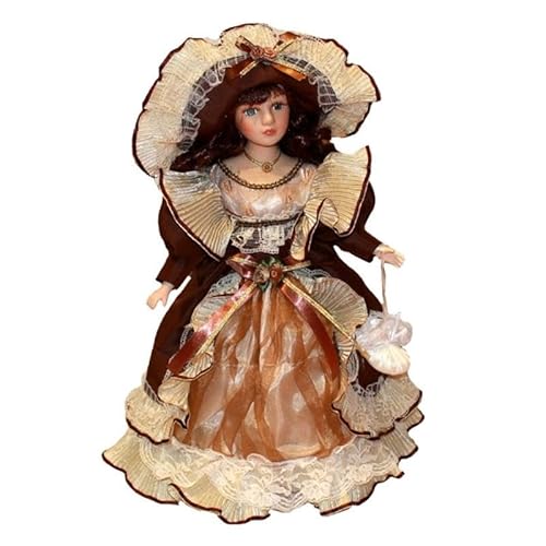 YIZITU Handgefertigte viktorianische Porzellanpuppe mit Prinzessinnenkleid für Erwachsene und Kinder, Heim Tischpuppe, sammelbare Puppendekoration von YIZITU