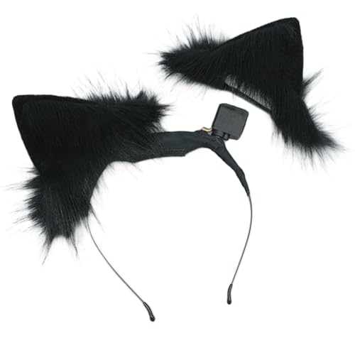 YIZITU Künstlicher Tierschwanz Kunstpelz Haariger Kostümschwanz Halloween Party Cosplay Kostüm Schwanz Stirnbänder von YIZITU