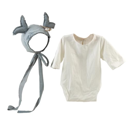 YIZITU Neugeborene Fotografie Requisiten Cartoon Kostüm Hut Overall Set Baby Foto Strampler Säugling Meilensteine Outfit Fotoshooting Wear Baby Posing Zubehör YIZITU Neugeborene Fotografie Requisiten Cartoon Kostüm Hut Overall Set Baby Foto Strampler Säugling Meilensteine Outfit Fotoshooting Wear Baby Posing Zubehör von YIZITU